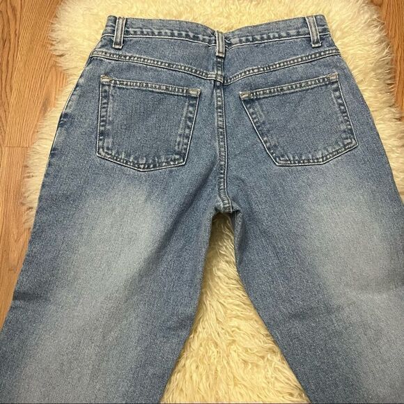 Vintage Y2K Boston Proper High Waist Straight Split Leg Crop Jeans  6 - Picture 4 of 8